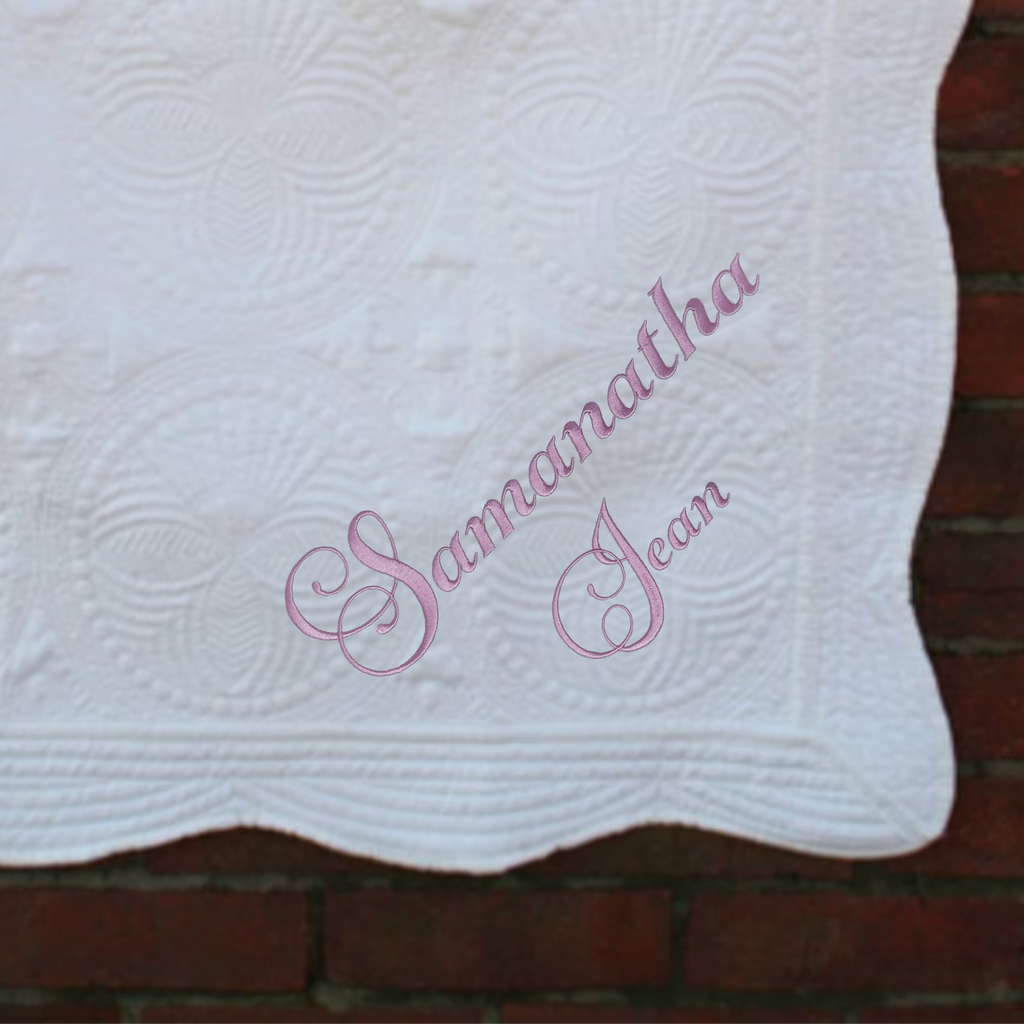 Personalized Embroidered Baby Quilt
