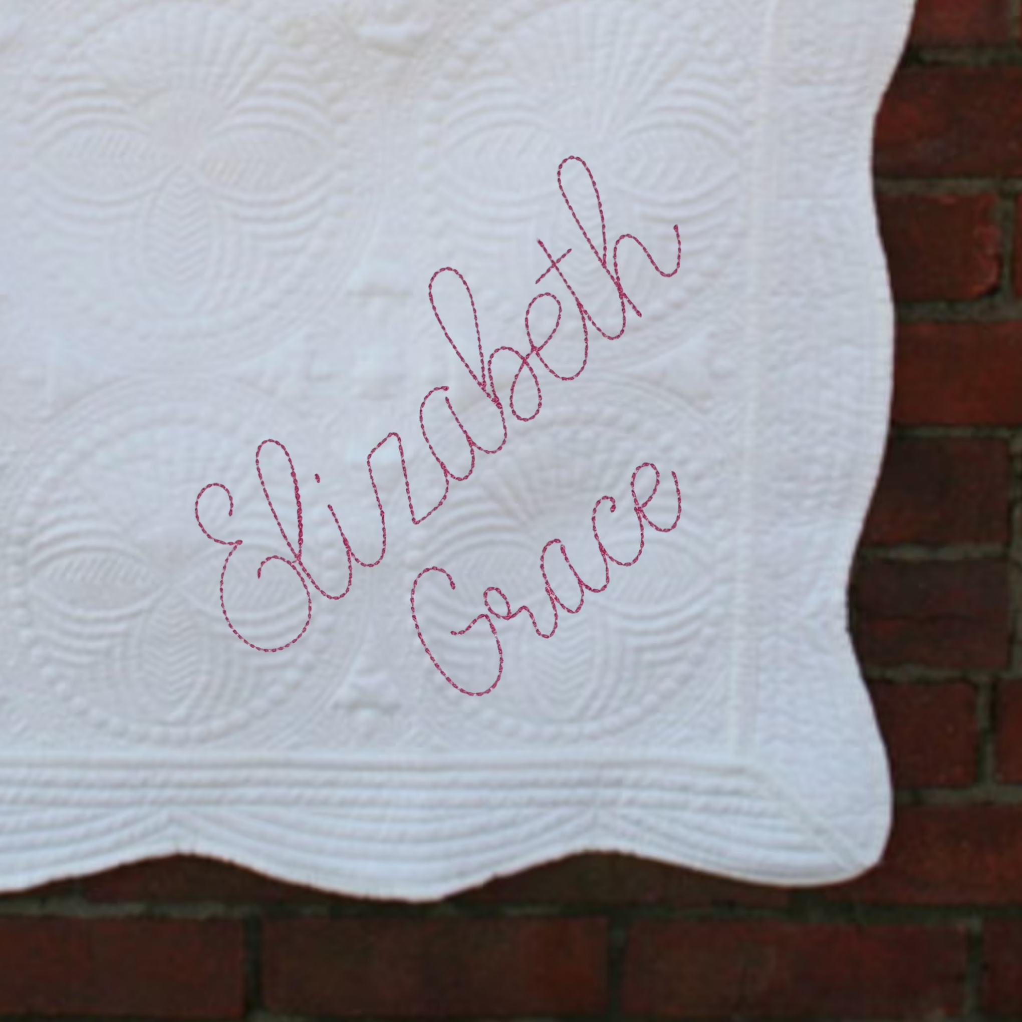 Personalized Embroidered Baby Quilt