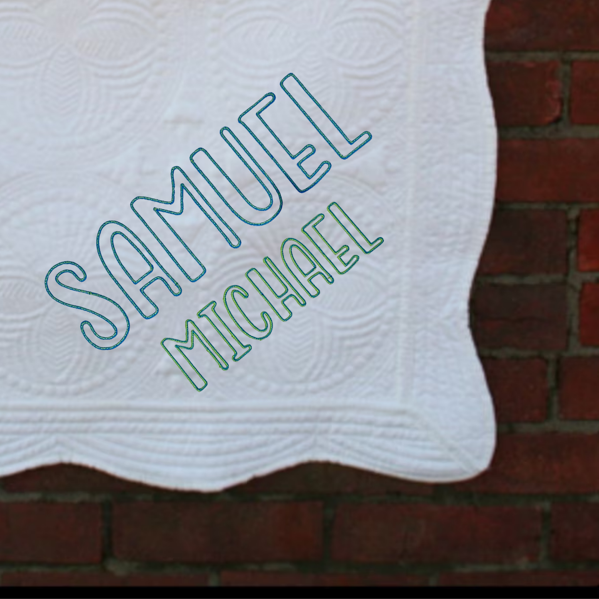 Personalized Embroidered Baby Quilt