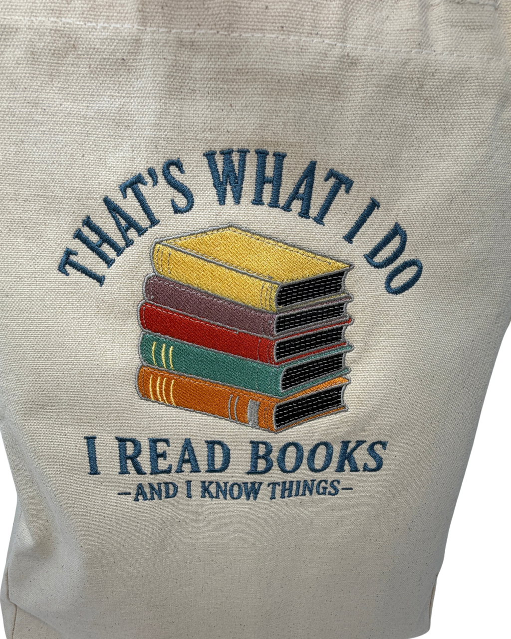 I Read Books, I know things Tote Bag