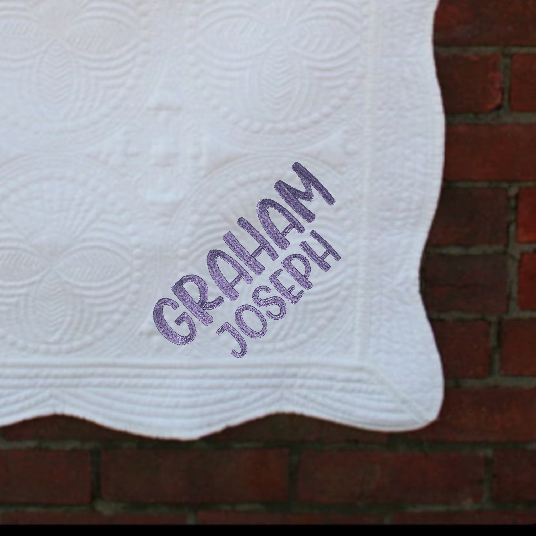 Personalized Embroidered Baby Quilt