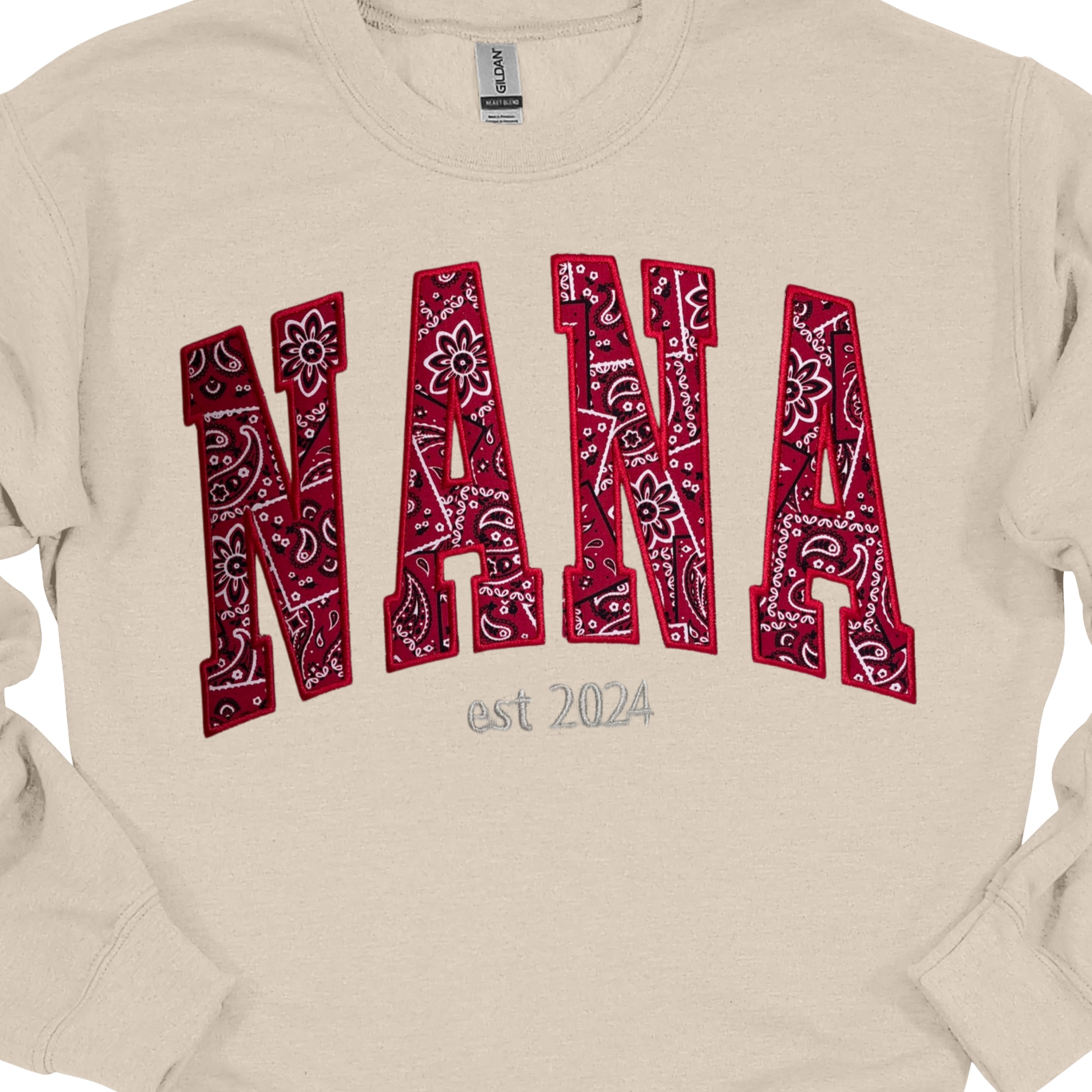 Nana Est Personalized Embroidered Sweatshirt