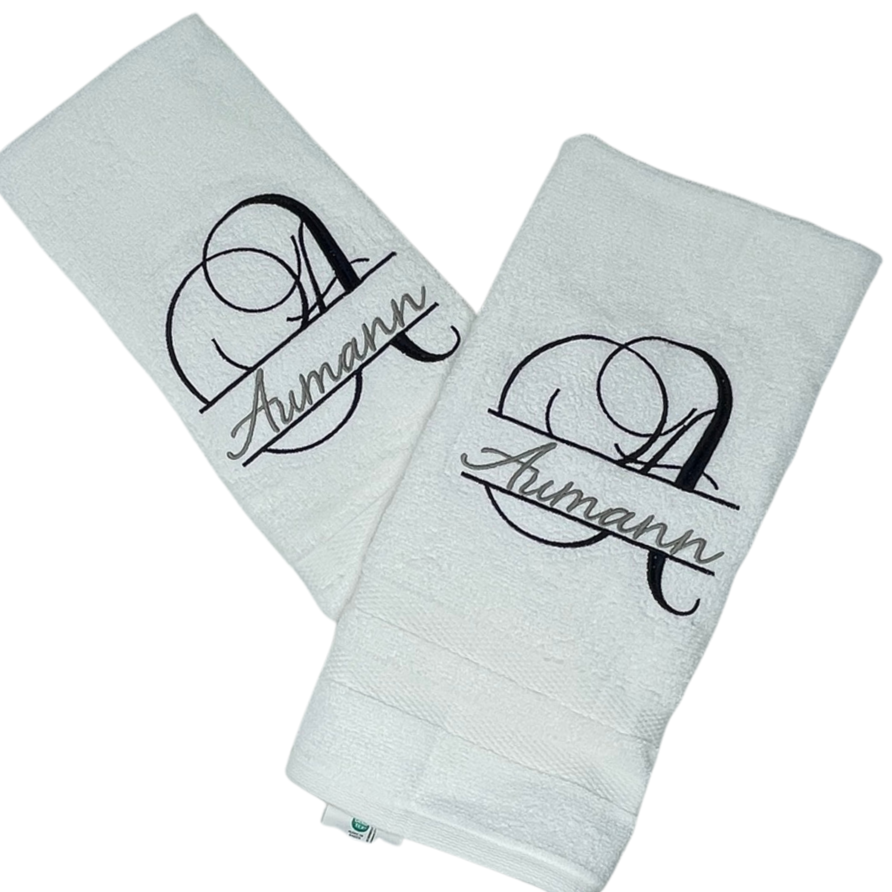 Personalized Monogram Embroidered Hand Towel Set
